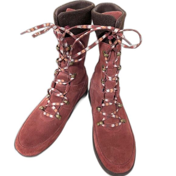 Chaco Andorra Lace-up Suede Boots - Size 8 - Picture 1 of 5